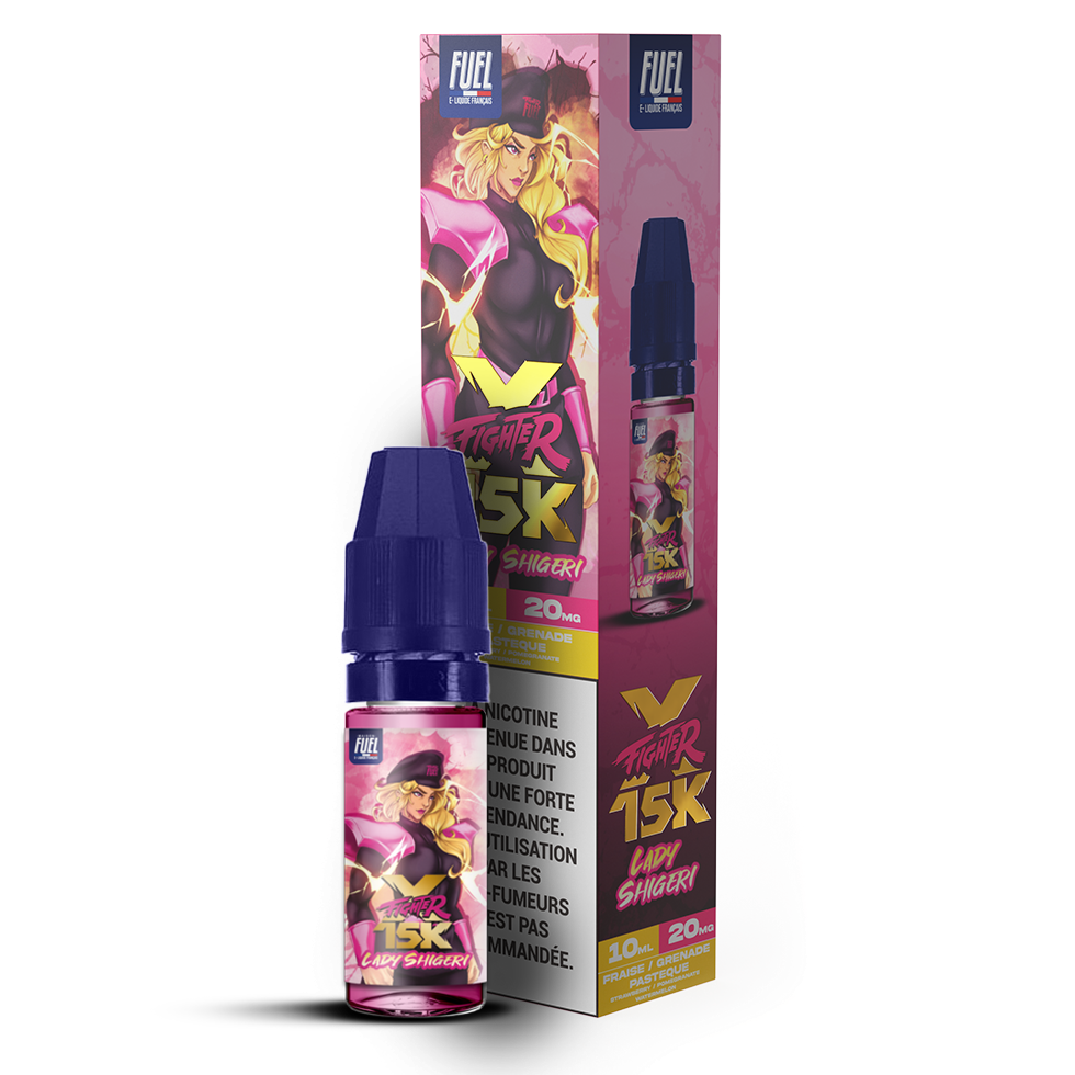 e-liquide Lady Shigeri XFighter 15K 10 mL 20mg sel de nicotine de la collection Fighter FUEL par le fabricant de e-liquide Maison FUEL
