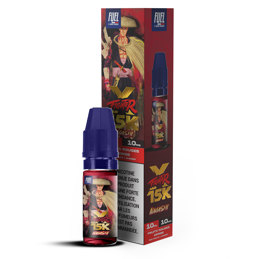 e-liquide Nagashi XFighter 15K 10 mL 10mg sel de nicotine de la collection Fighter FUEL par le fabricant de e-liquide Maison FUEL