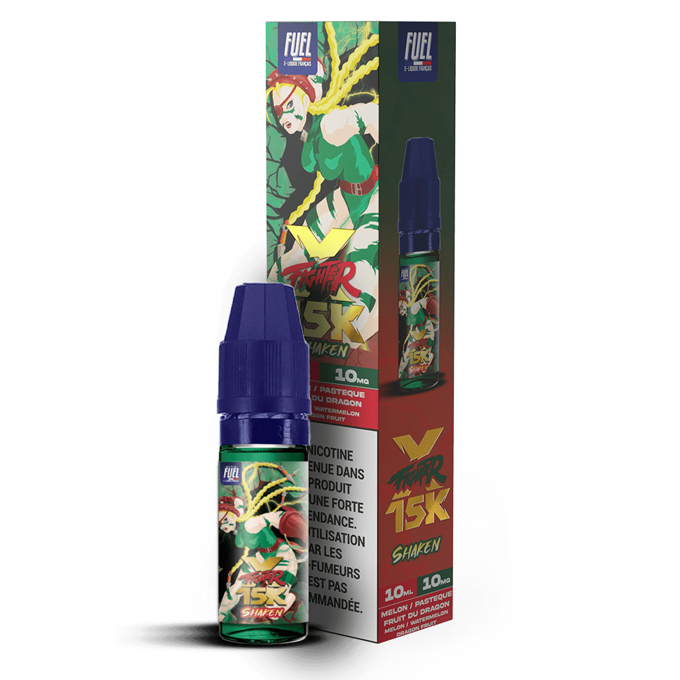 e-liquide Shaken XFighter 15K 10 mL 10mg sel de nicotine de la collection Fighter FUEL par le fabricant de e-liquide Maison FUEL